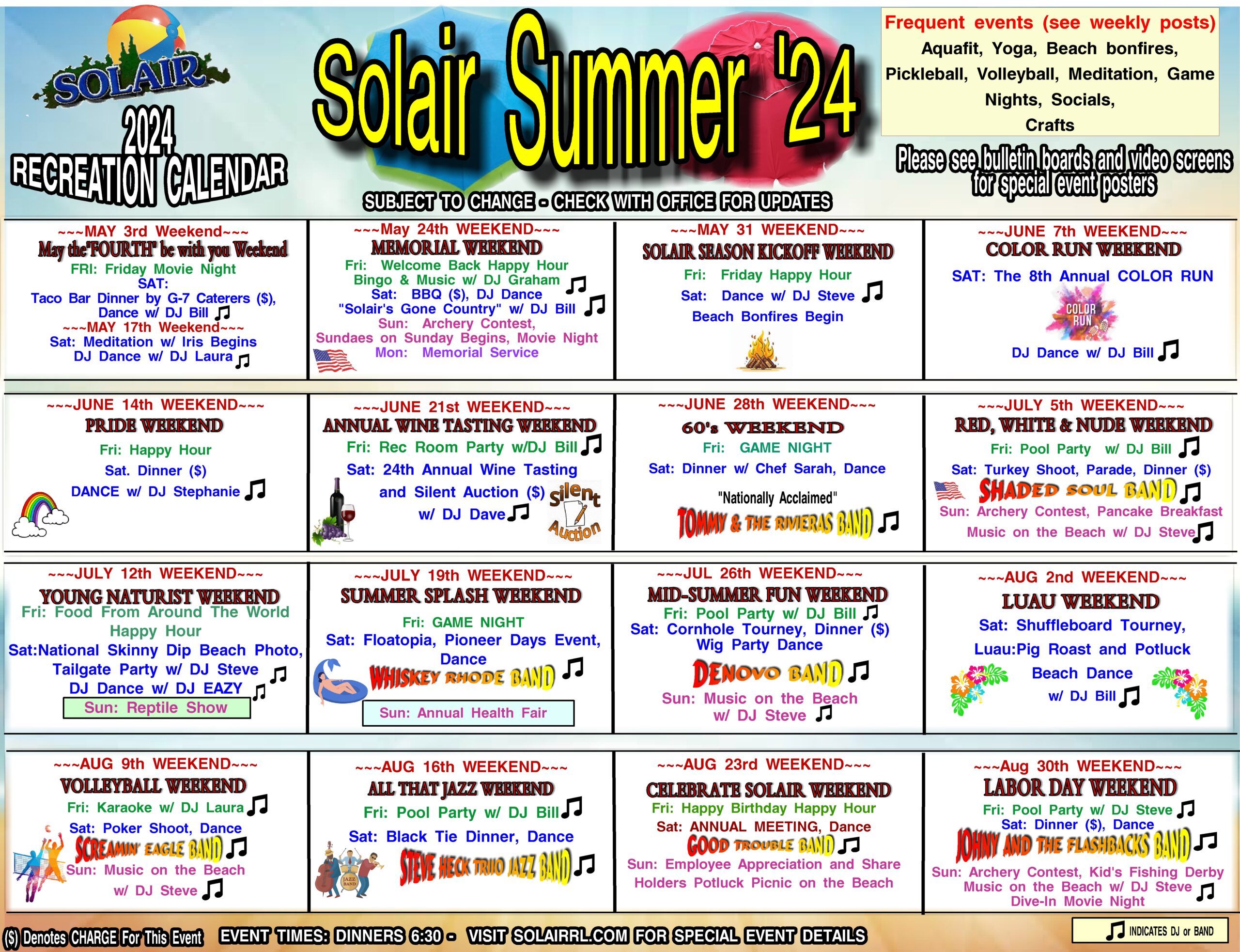 Solair Releases 2024 Summer Schedule